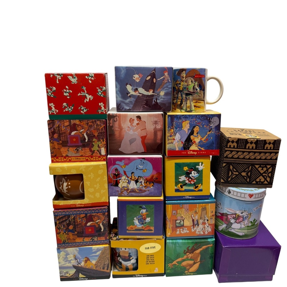 18‎ pc set Vintage Disney Store MUG COLLECTION NEW!